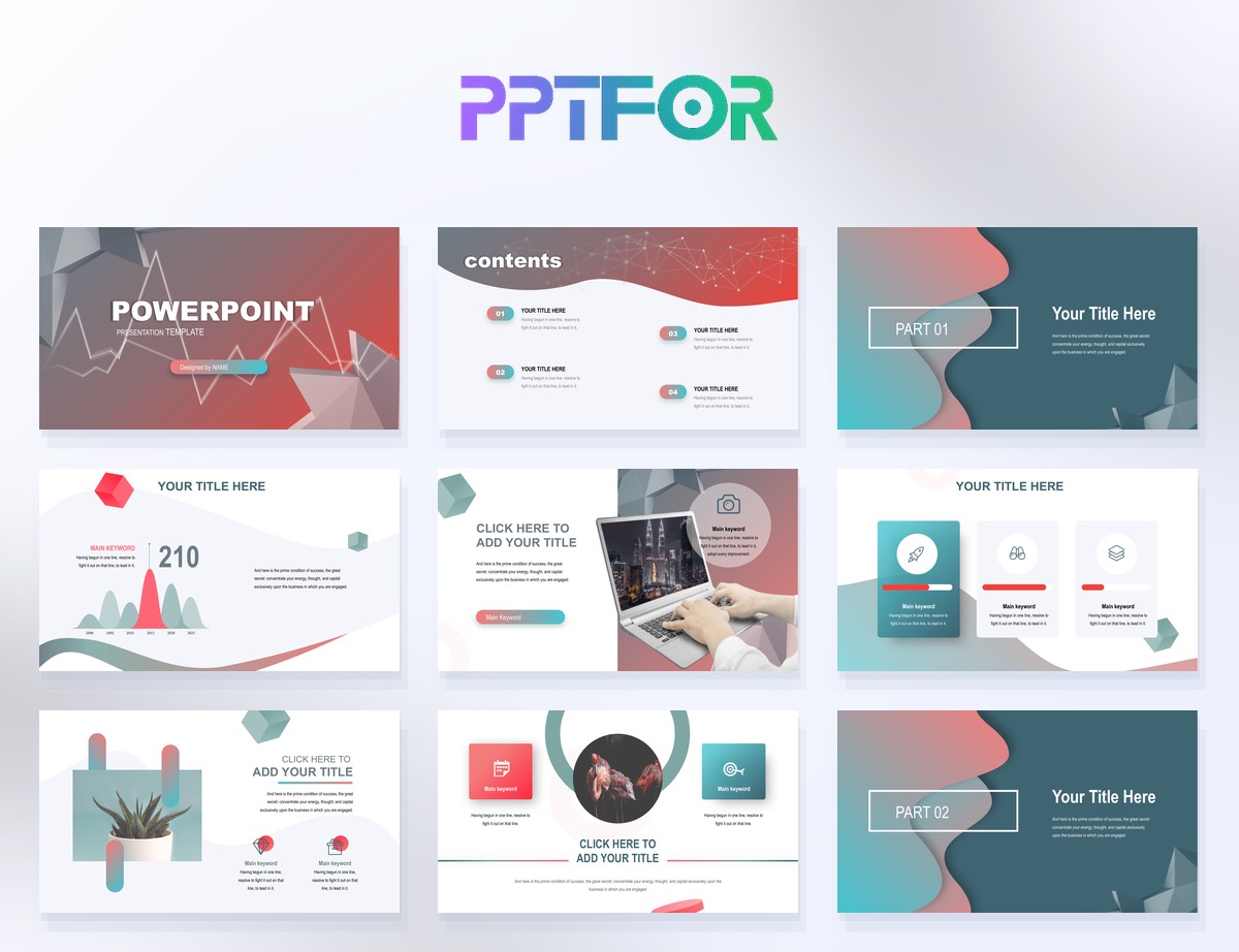 Color Report PowerPoint Template 27 Slides
