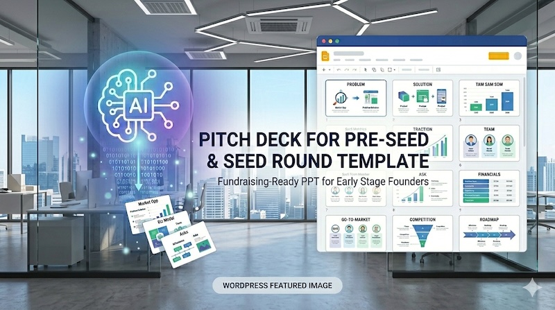 Pitch Deck for Pre‑Seed & Seed Round Template – Fundraising‑Ready PPT