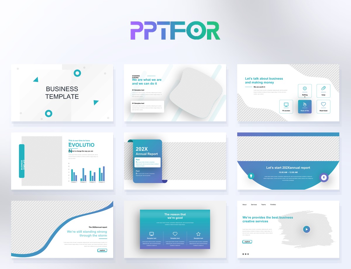 Business Charts PowerPoint Template 50 Slides