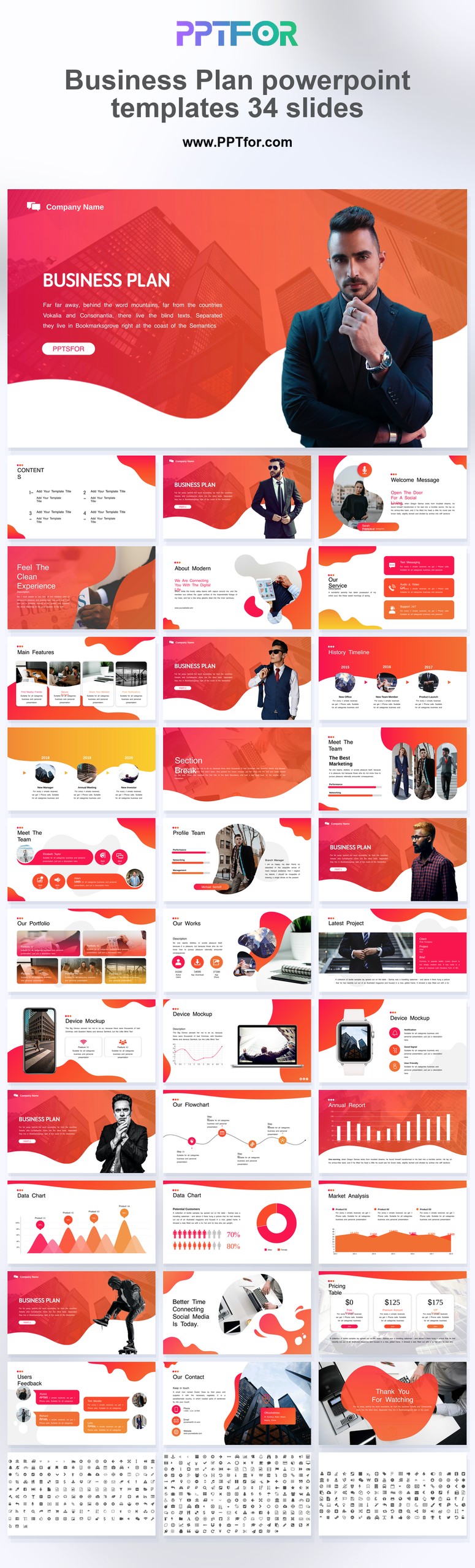 Business Plan PowerPoint Template 34 Slides