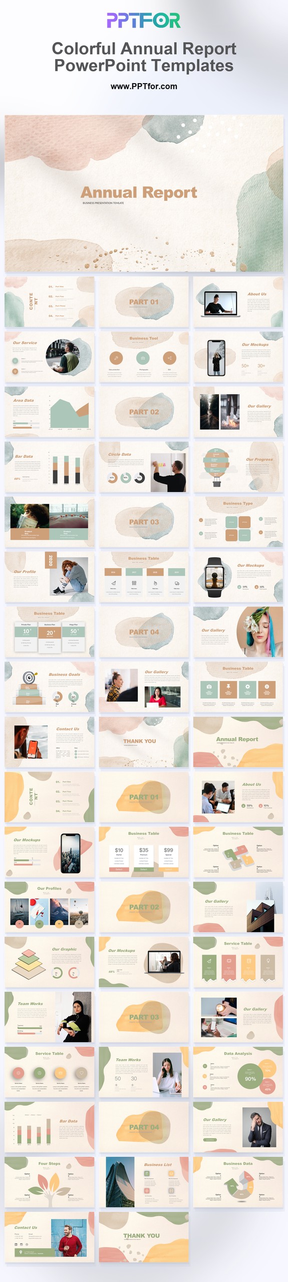 Colorful Annual Report PowerPoint Template