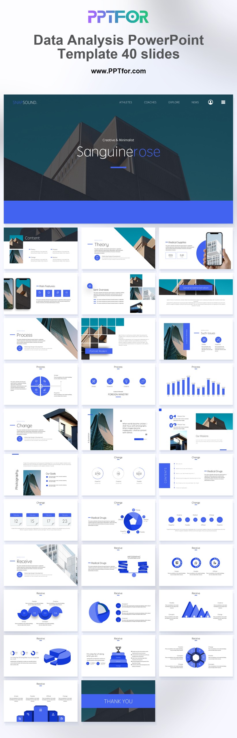 Data Analysis PowerPoint Template 40 Slides