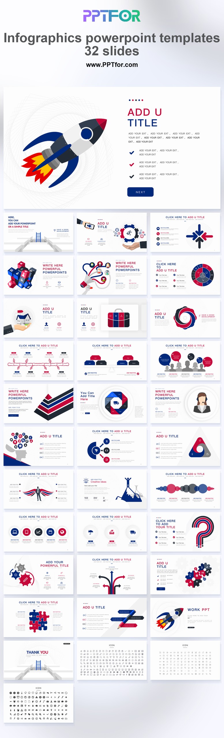 Infographics PowerPoint Template 32 Slides