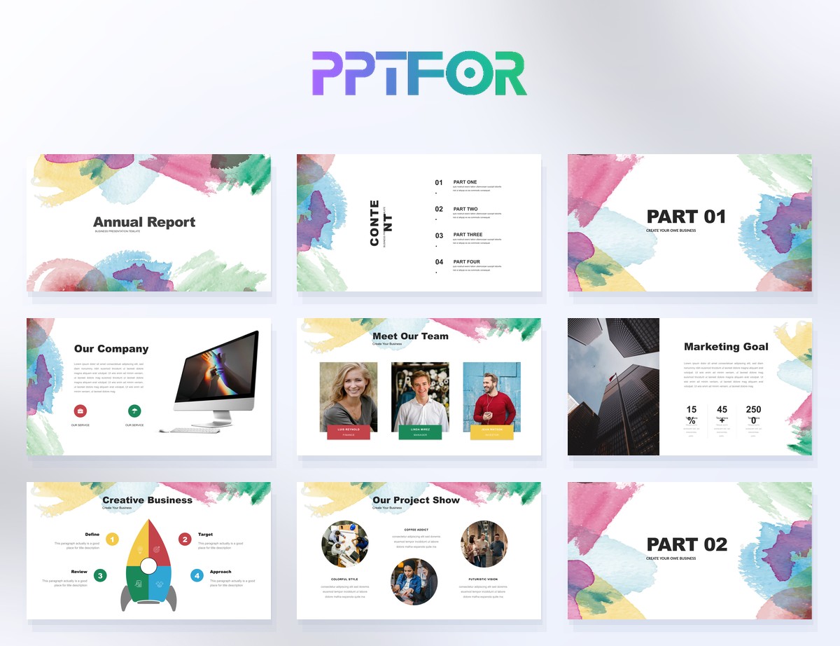 Minimalist Report PowerPoint Templates