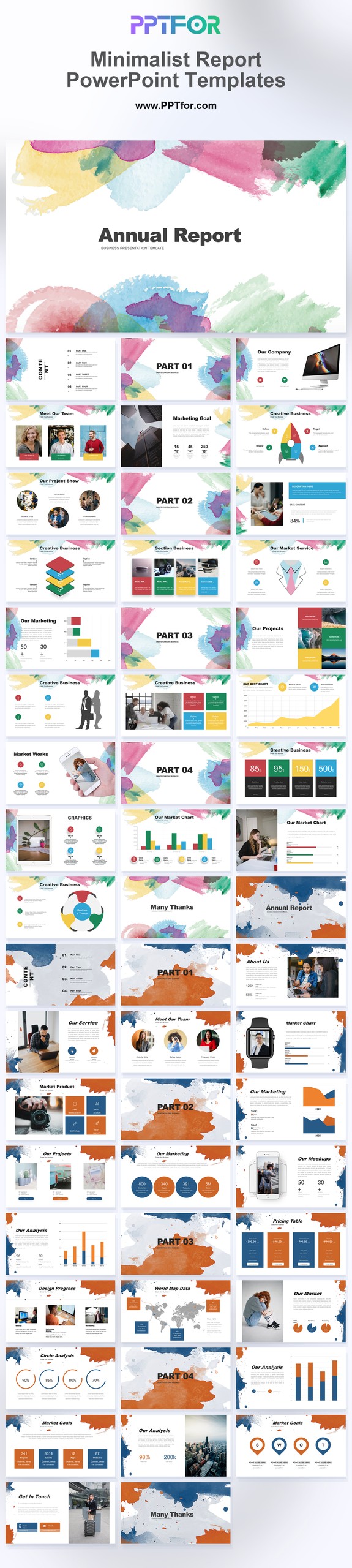 Minimalist Report PowerPoint Template