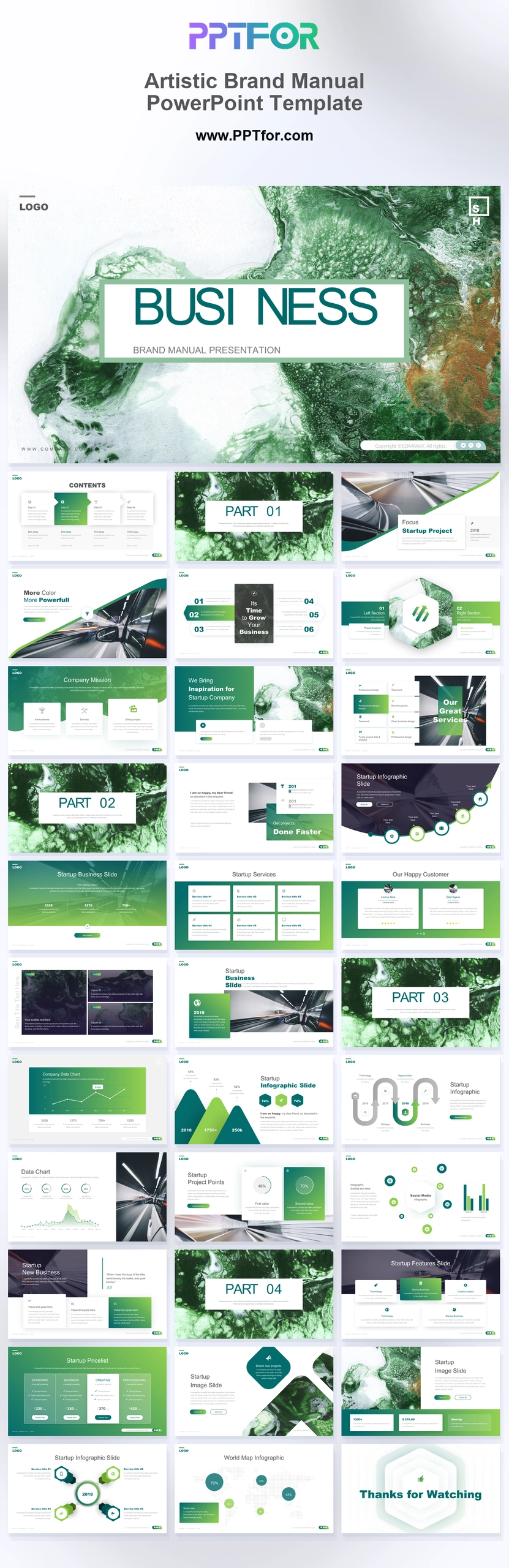 Artistic Brand Manual PowerPoint Template