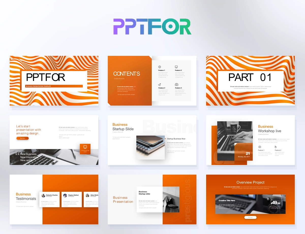 Avant-Garde Optical Wave Creative Business Plan Template