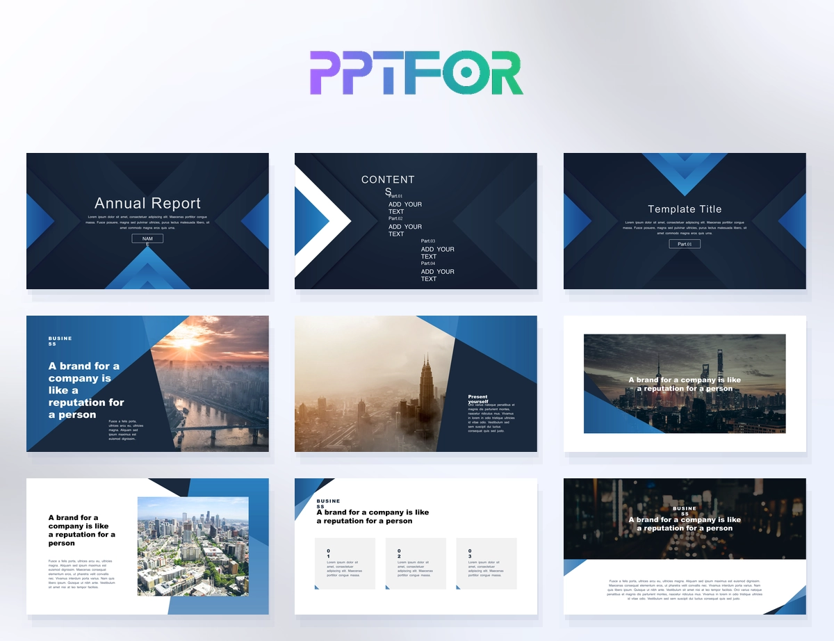 Company Profile Corporate Annual Report Template