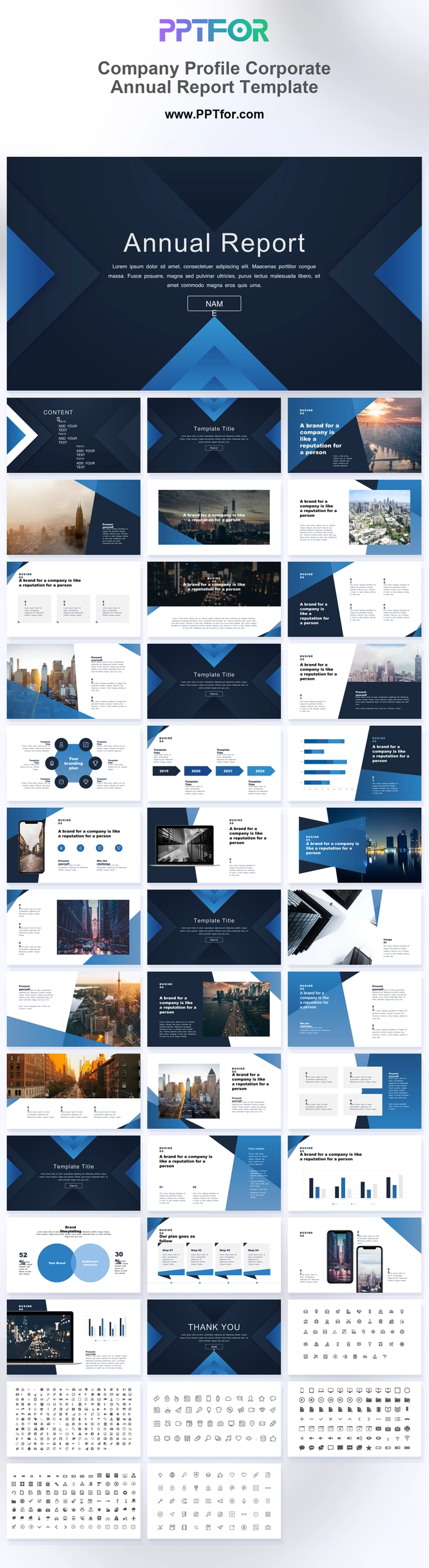 Company Profile Corporate Annual Report Template