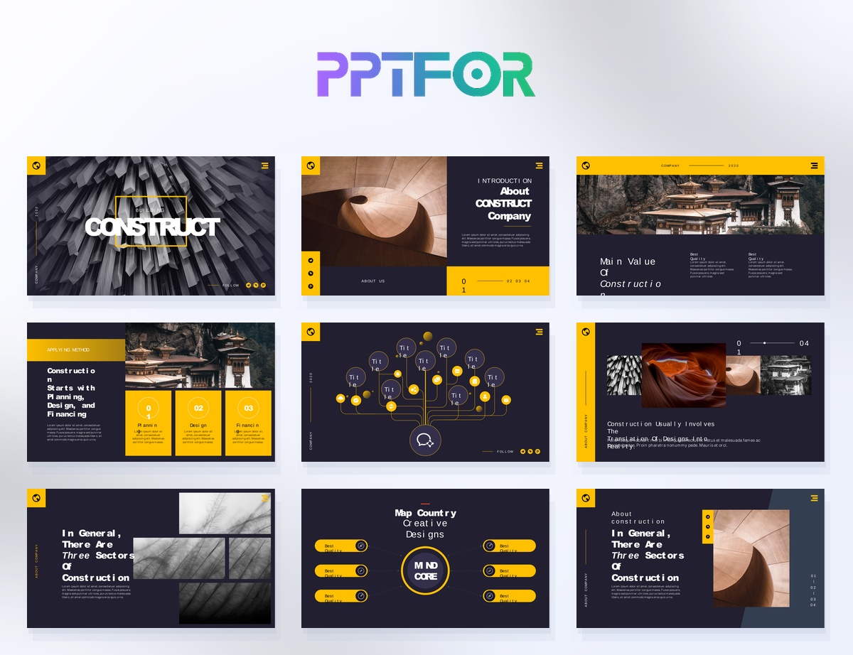 Construct Industrial & Architectural Pitch Deck Template