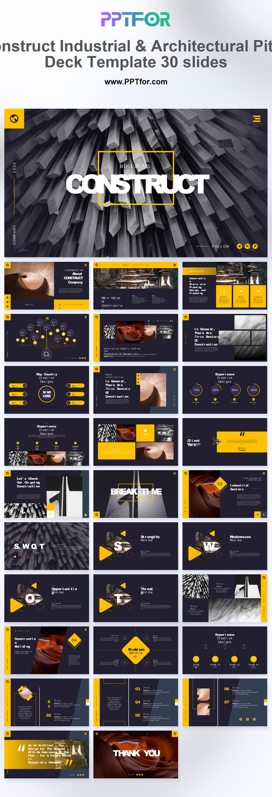 Construct Industrial & Architectural Pitch Deck Template