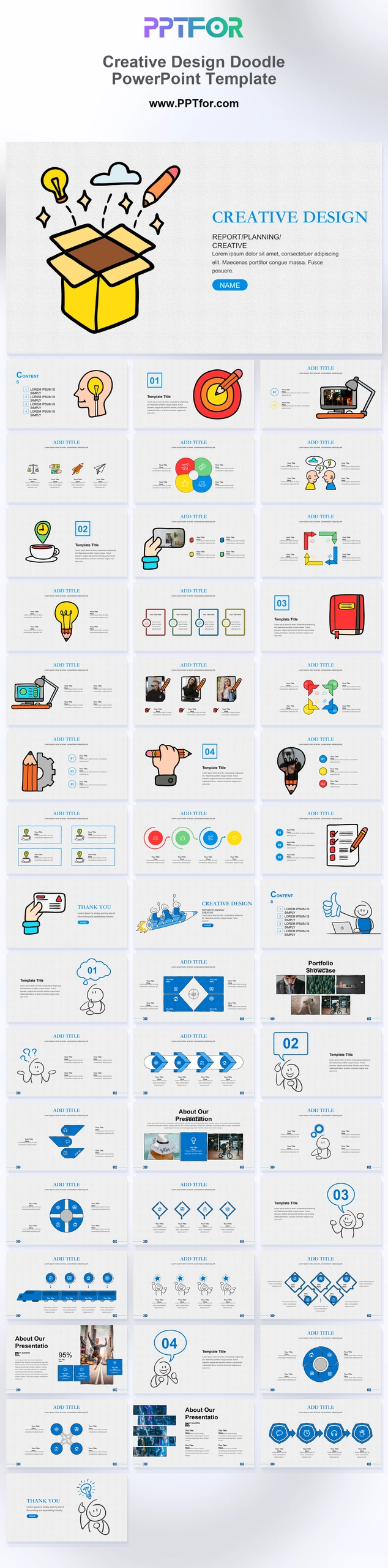 Creative Design Doodle PowerPoint Template