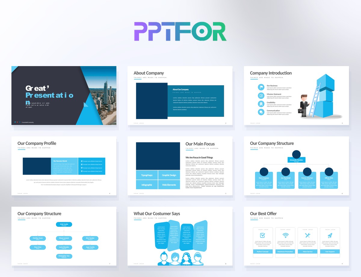 Data Charts Analysis PowerPoint Template 50 Slides