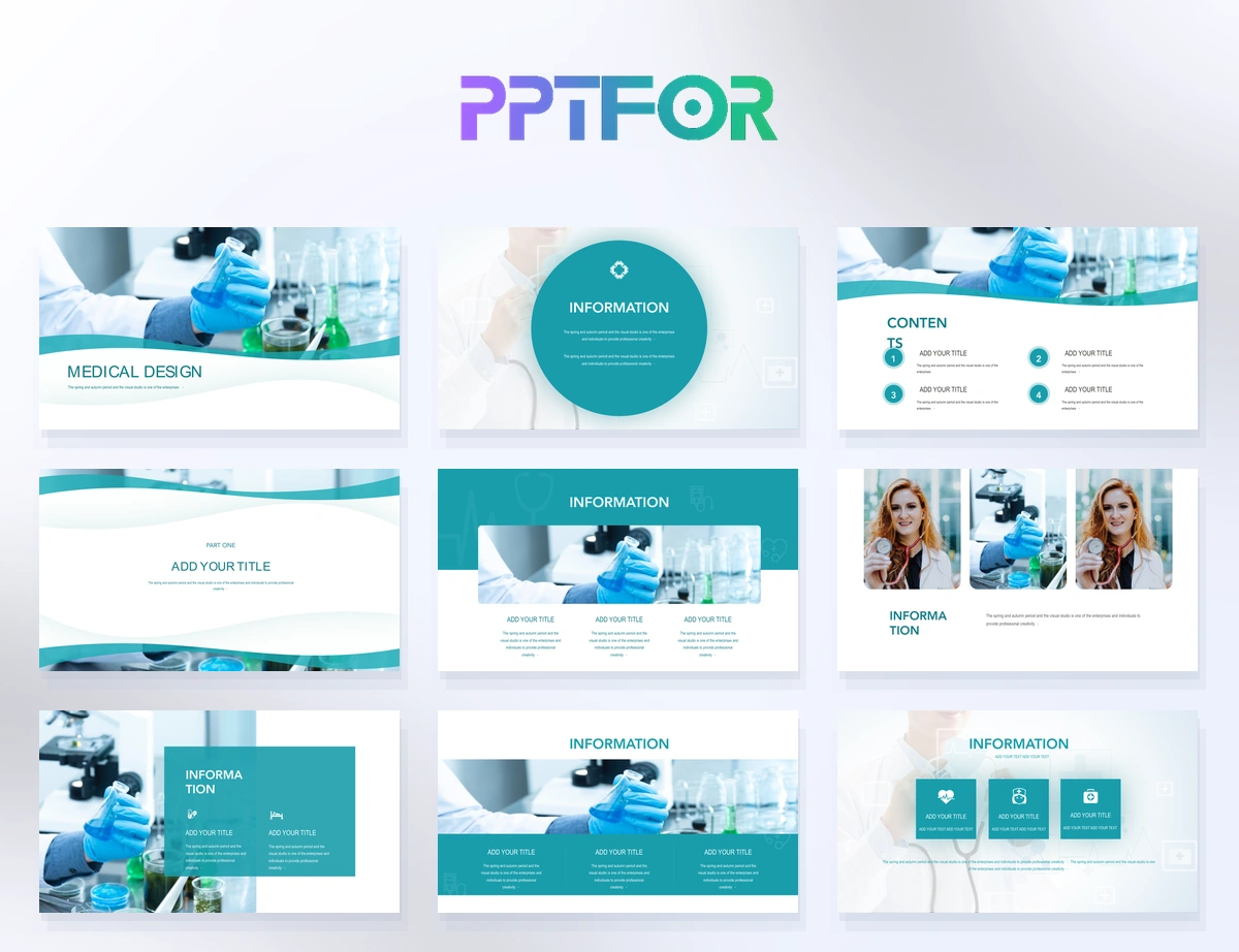 Medical Design Healthcare Presentation Template 27 slides