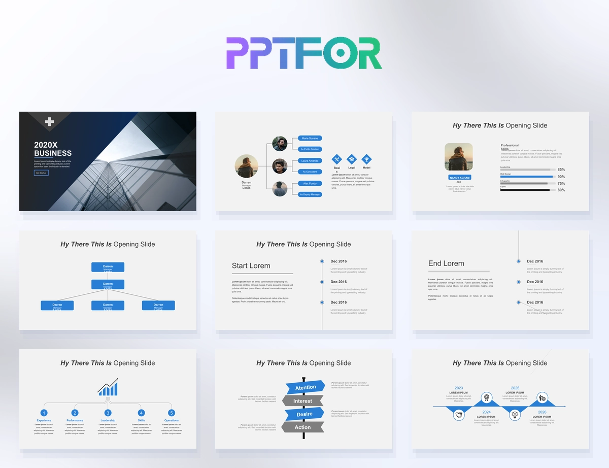 Modern Editorial Typography SWOT Corporate Pitch Deck Template