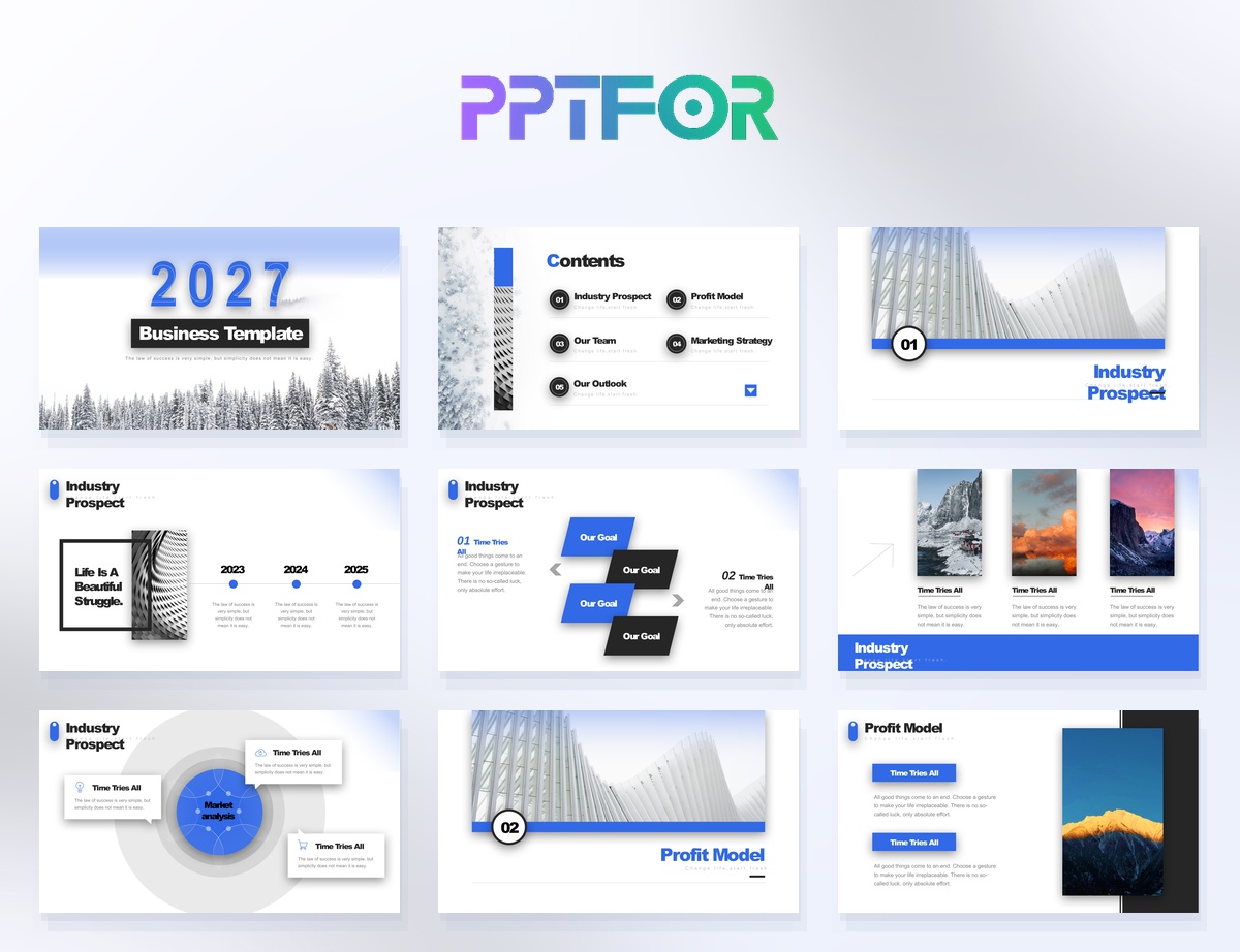 Modern Minimalist Landscape Business Template 30 slides
