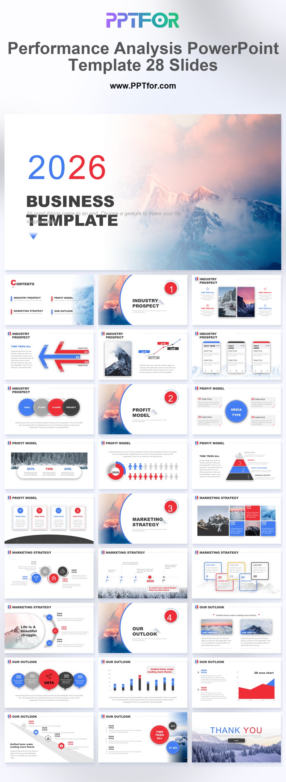 Performance Analysis PowerPoint Template 28 Slides