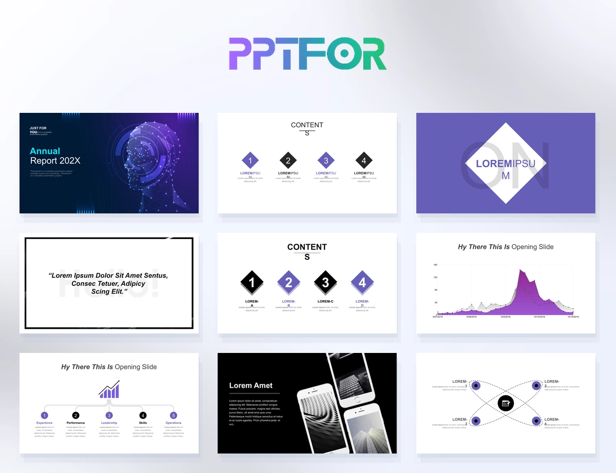 Premium Cyber Violet AI Tech Annual Report Template