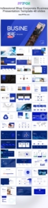 Blue Corporate Business Presentation – 48 Slides