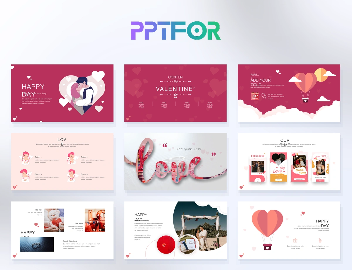Romantic Valentine Wedding Presentation Template