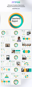 Vibrant Creative Quarterly Report PowerPoint Template