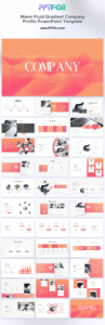 Warm Fluid Gradient Company Profile PowerPoint Template