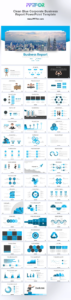 Clean Blue Corporate Business Report PowerPoint Template